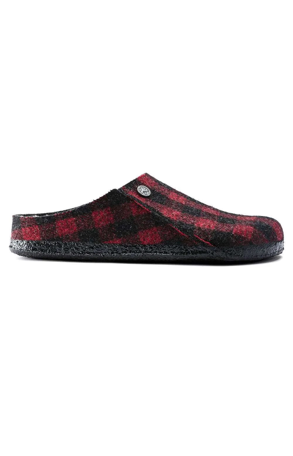 (1017542) Zermatt Shearling Wool Felt Slippers - Plaid Red