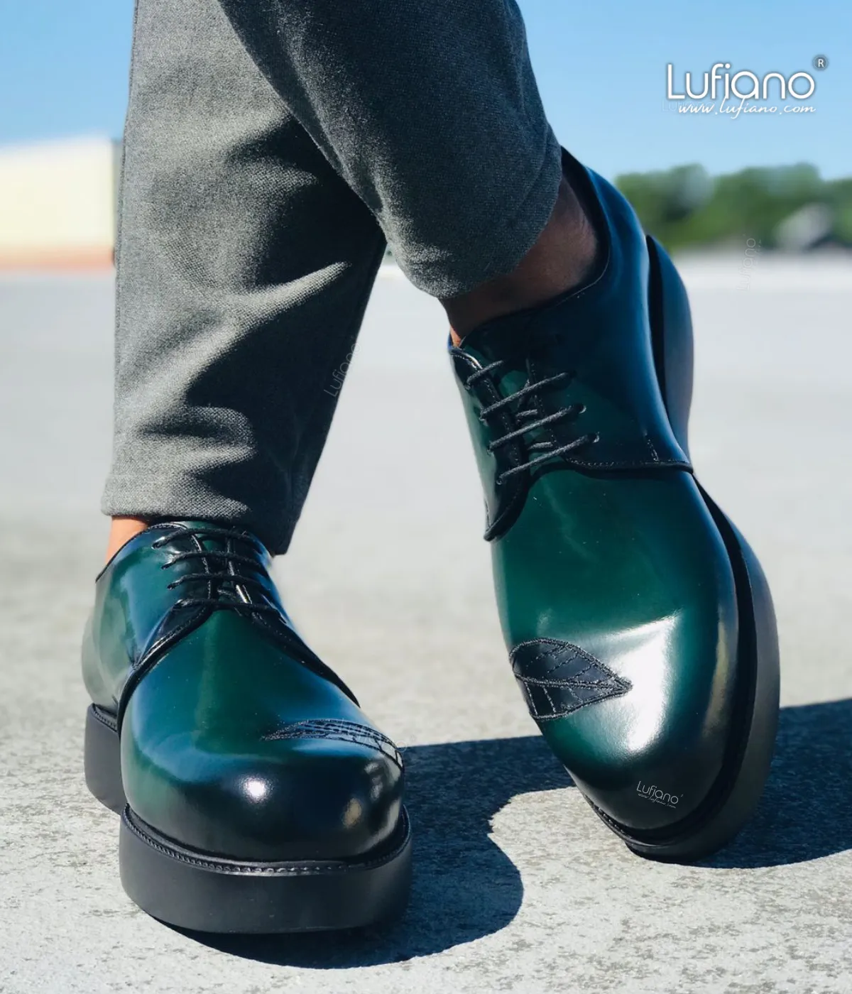 225 - Lufiano Lace up: Green