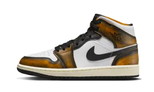 Air Jordan 1 Mid SE Orange Wear-Away