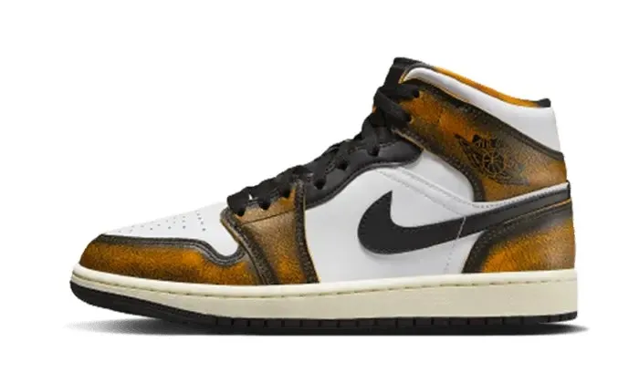 Air Jordan 1 Mid SE Orange Wear-Away