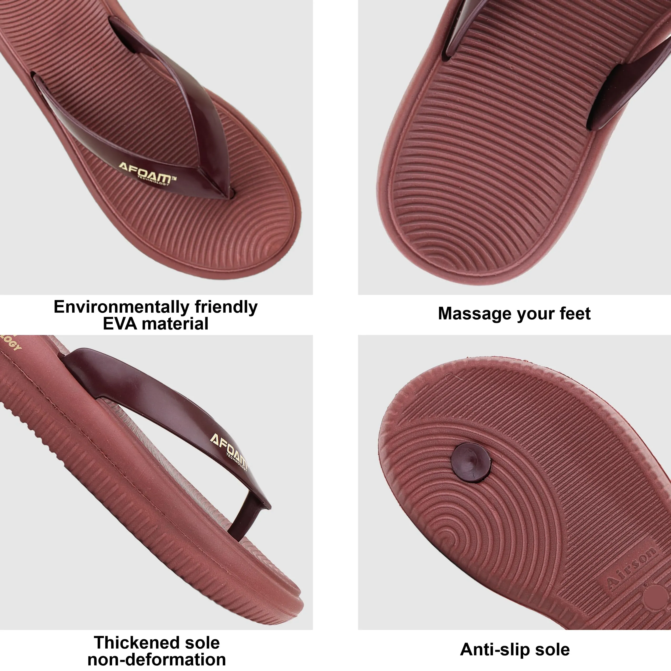 AIRSON AL-5 Slipper for Women | Orthopedic, Diabetic, Pregnancy | Soft Doctor Anti-Skid Slipper for Women |Slides, Flip-Flops, Slippers, Chappals | For Ladies and Girls (Wine, 6)