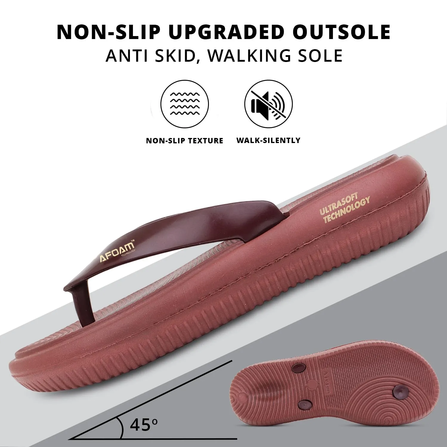 AIRSON AL-5 Slipper for Women | Orthopedic, Diabetic, Pregnancy | Soft Doctor Anti-Skid Slipper for Women |Slides, Flip-Flops, Slippers, Chappals | For Ladies and Girls (Wine, 6)