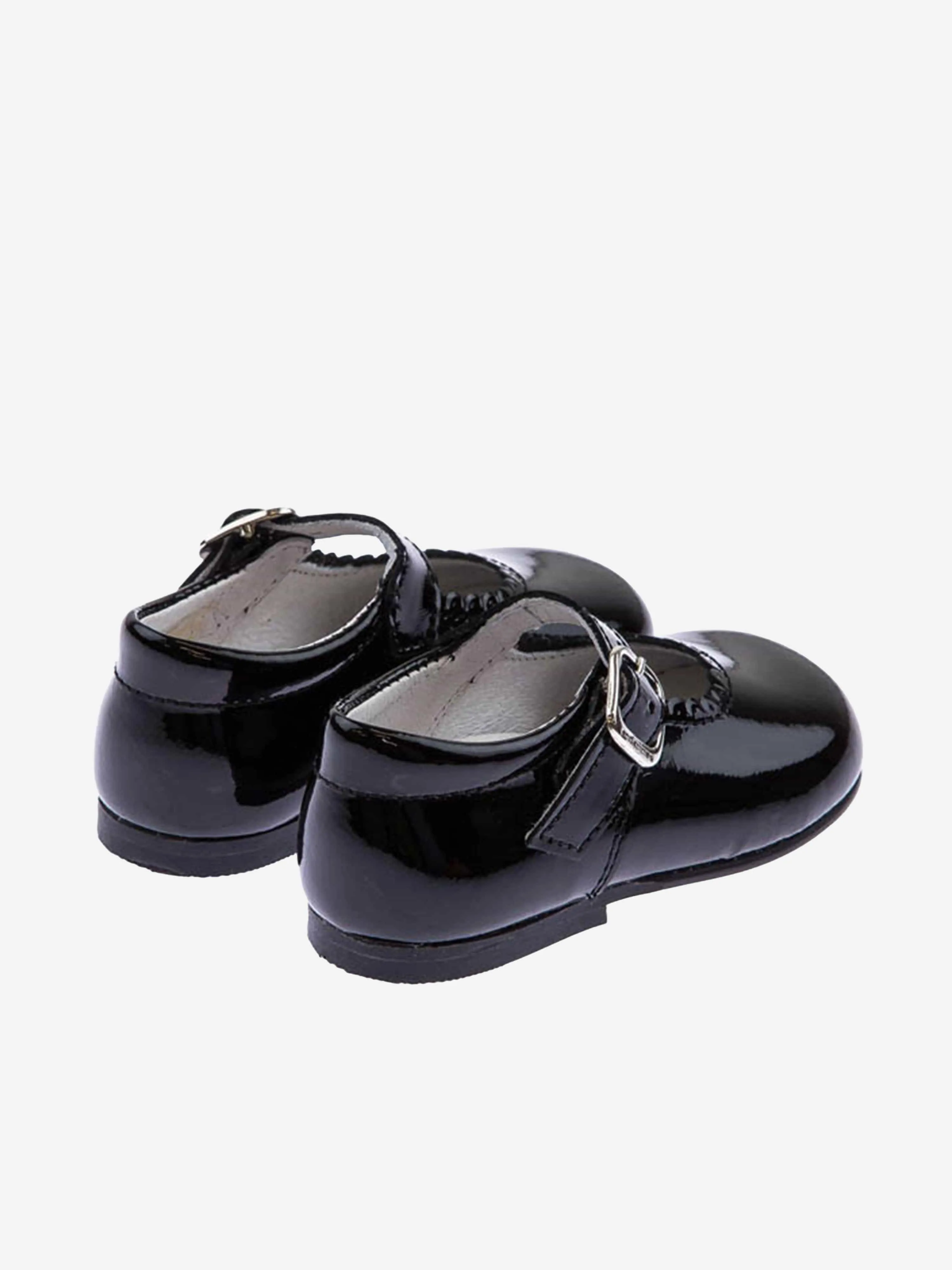 Andanines Girls Patent Leather Mary Jane Shoes in Black