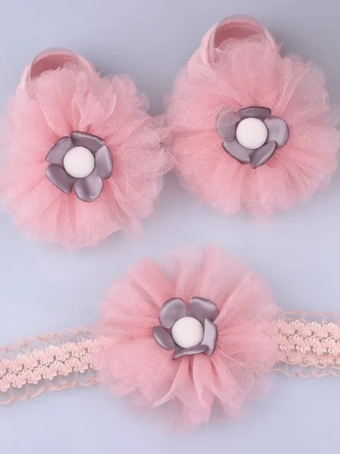 Baby Chic Flower Headband and Shoes Set