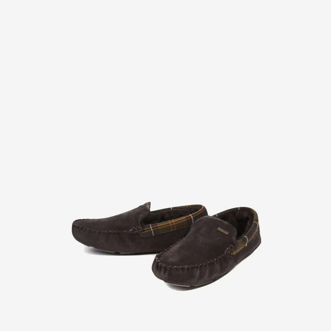 Barbour Monty Suede Fur Slippers MSL0001 Brown Suede