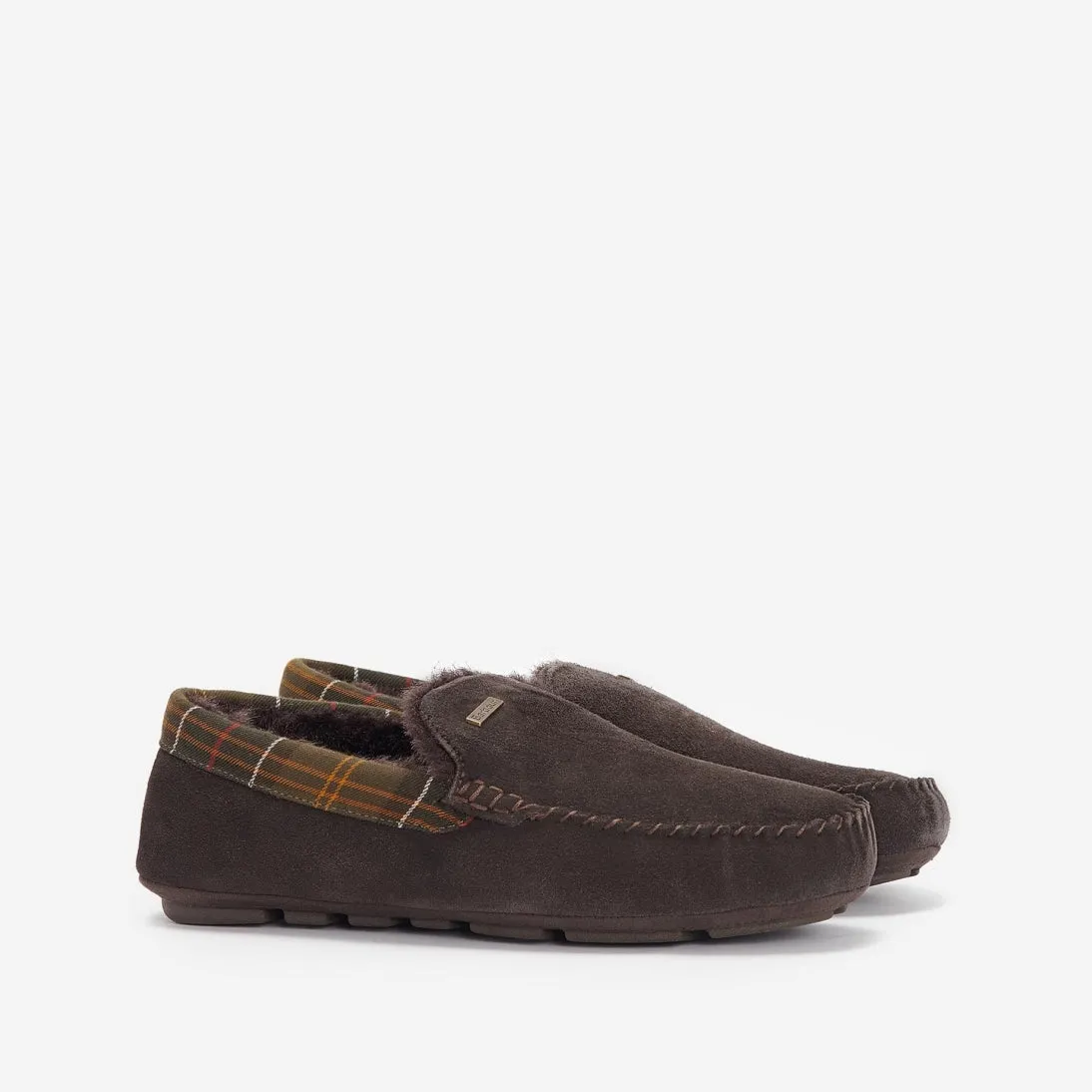 Barbour Monty Suede Fur Slippers MSL0001 Brown Suede