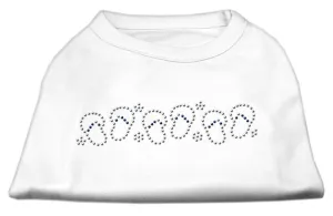 Beach Sandals Rhinestone Shirt White L (14)