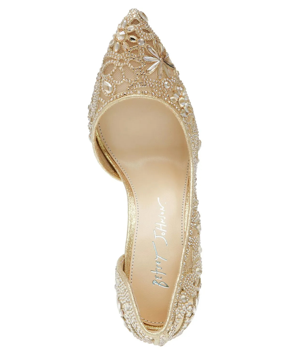 Betsey Johnson Women's Chic Rhinestone Pumps Gold