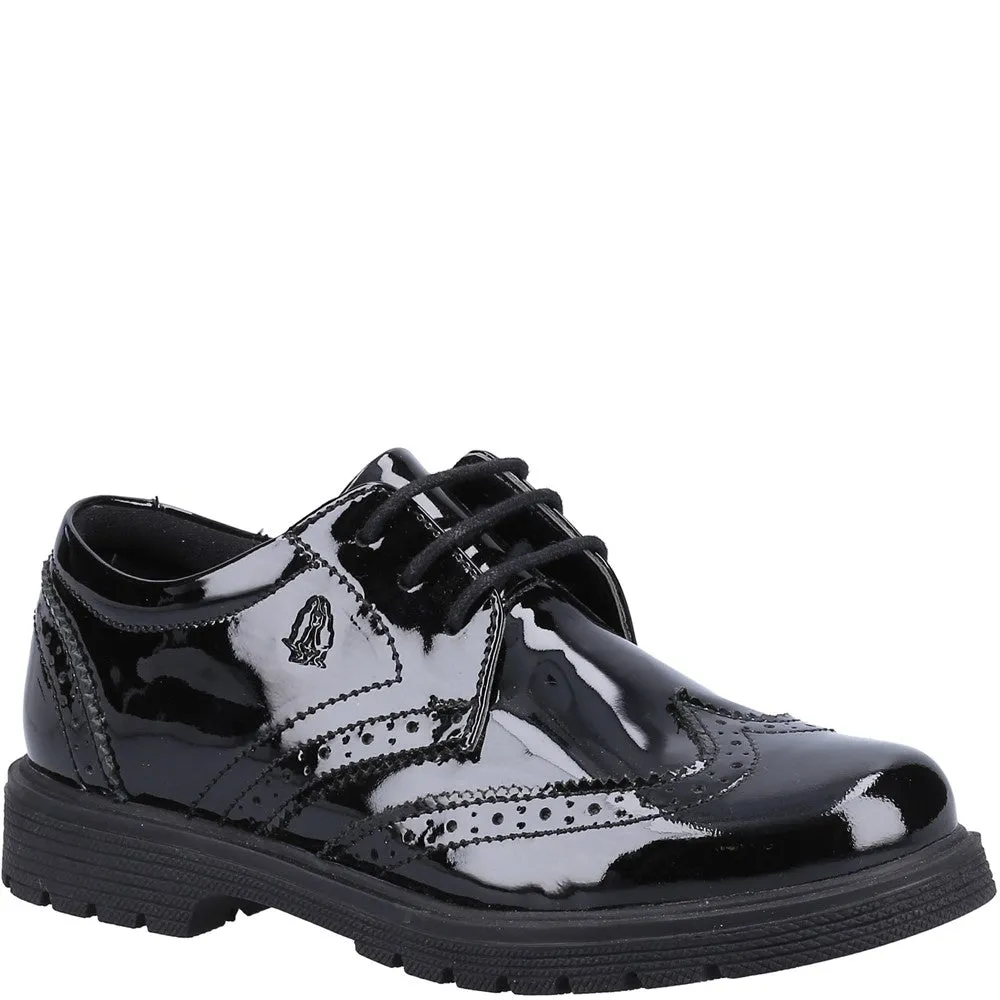 Black Sally Patent Junior School Shoes