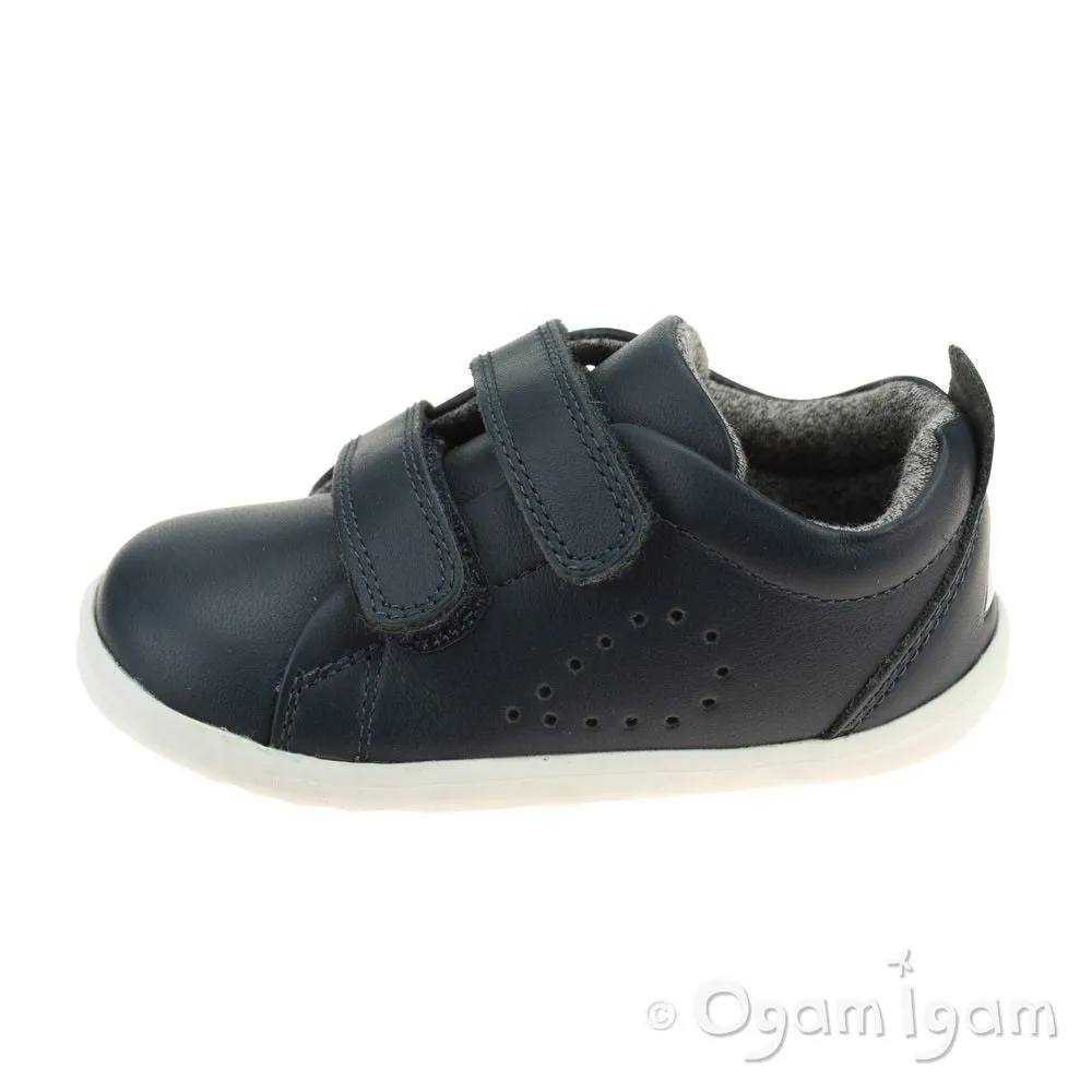 Bobux Grass Court Step Up Infant Boys Navy Shoe