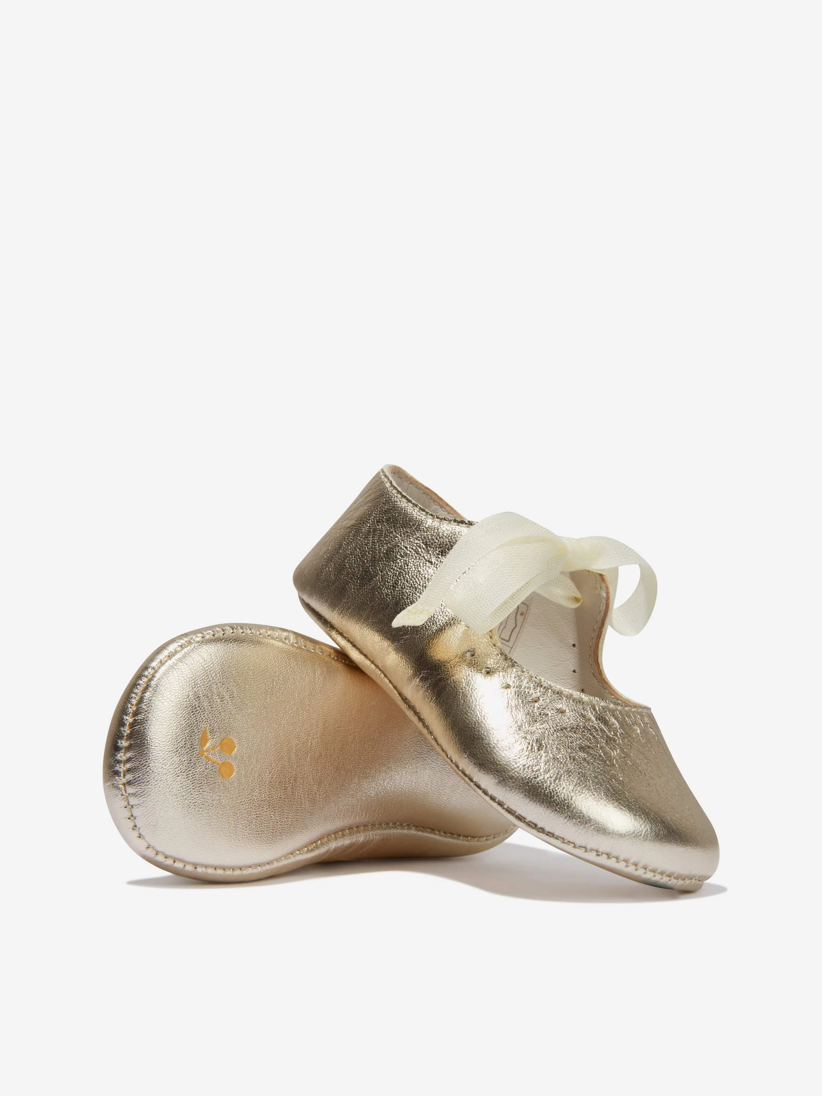 Bonpoint Baby Girls Metallic Leather Pre-Walker Shoes