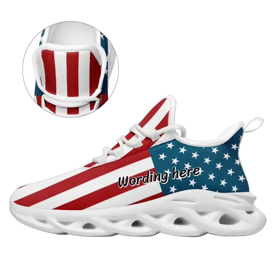 branded client gifts, Memorable Employee Gifts Personalized Sneaker Maxsoul shoes, Casual shoes for Independence Day July 4th, MS-C0601