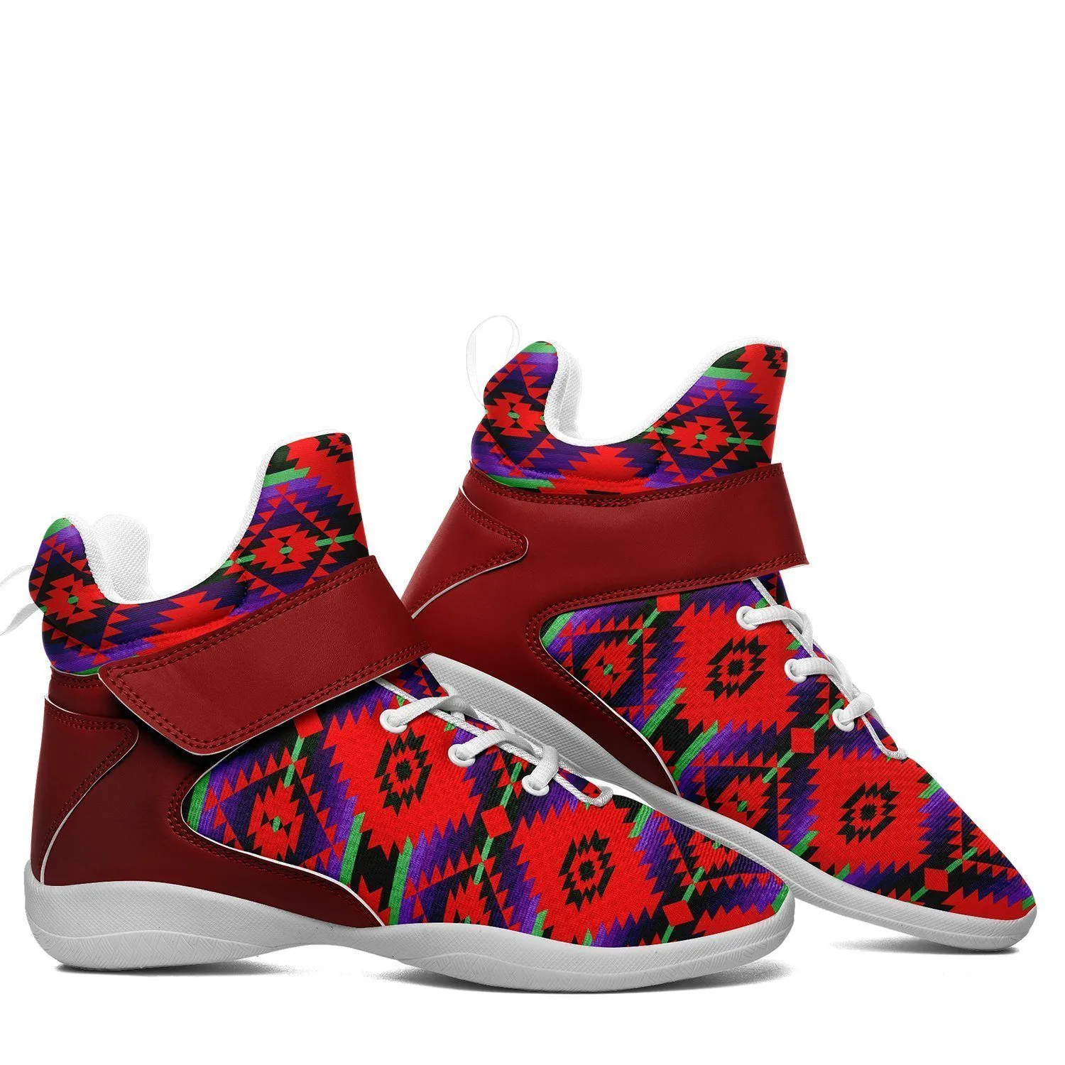 Cree Confederacy Chicken Dance Ipottaa Basketball / Sport High Top Shoes - White Sole