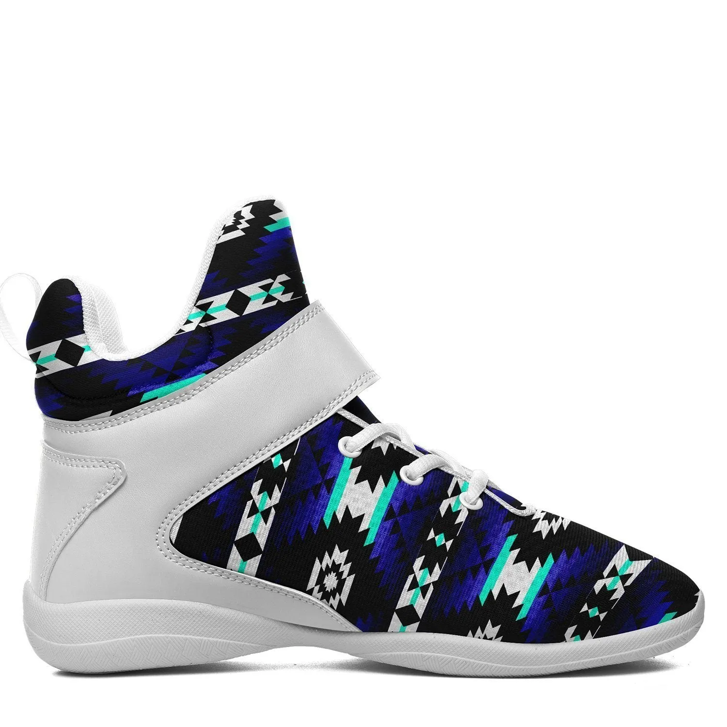 Cree Confederacy Midnight Ipottaa Basketball / Sport High Top Shoes - White Sole