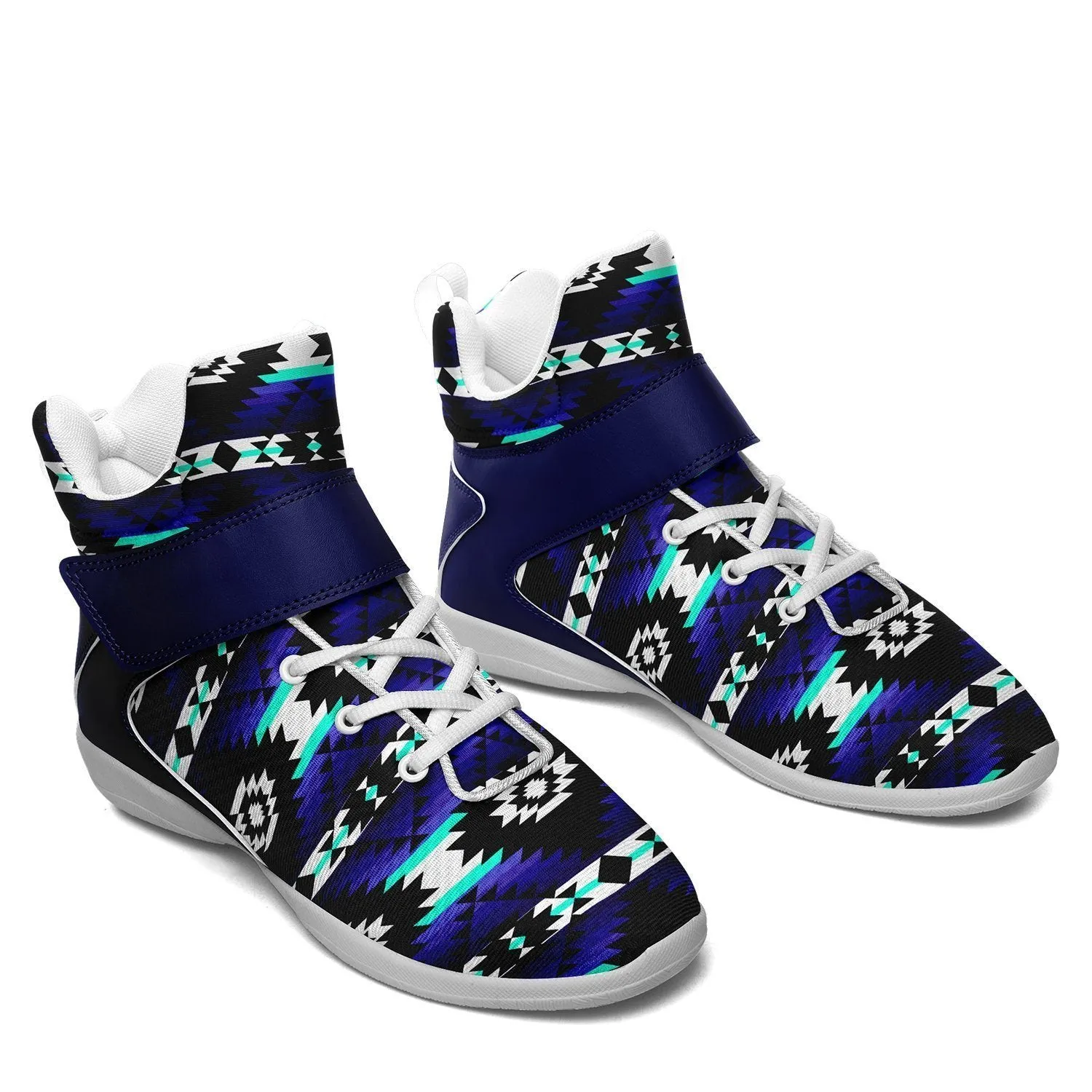 Cree Confederacy Midnight Ipottaa Basketball / Sport High Top Shoes - White Sole