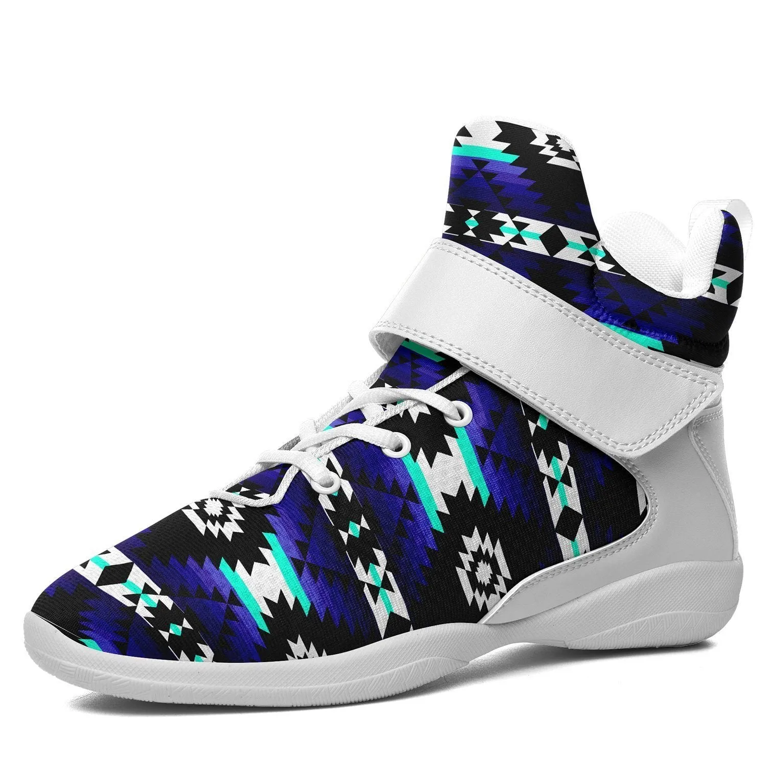 Cree Confederacy Midnight Ipottaa Basketball / Sport High Top Shoes - White Sole