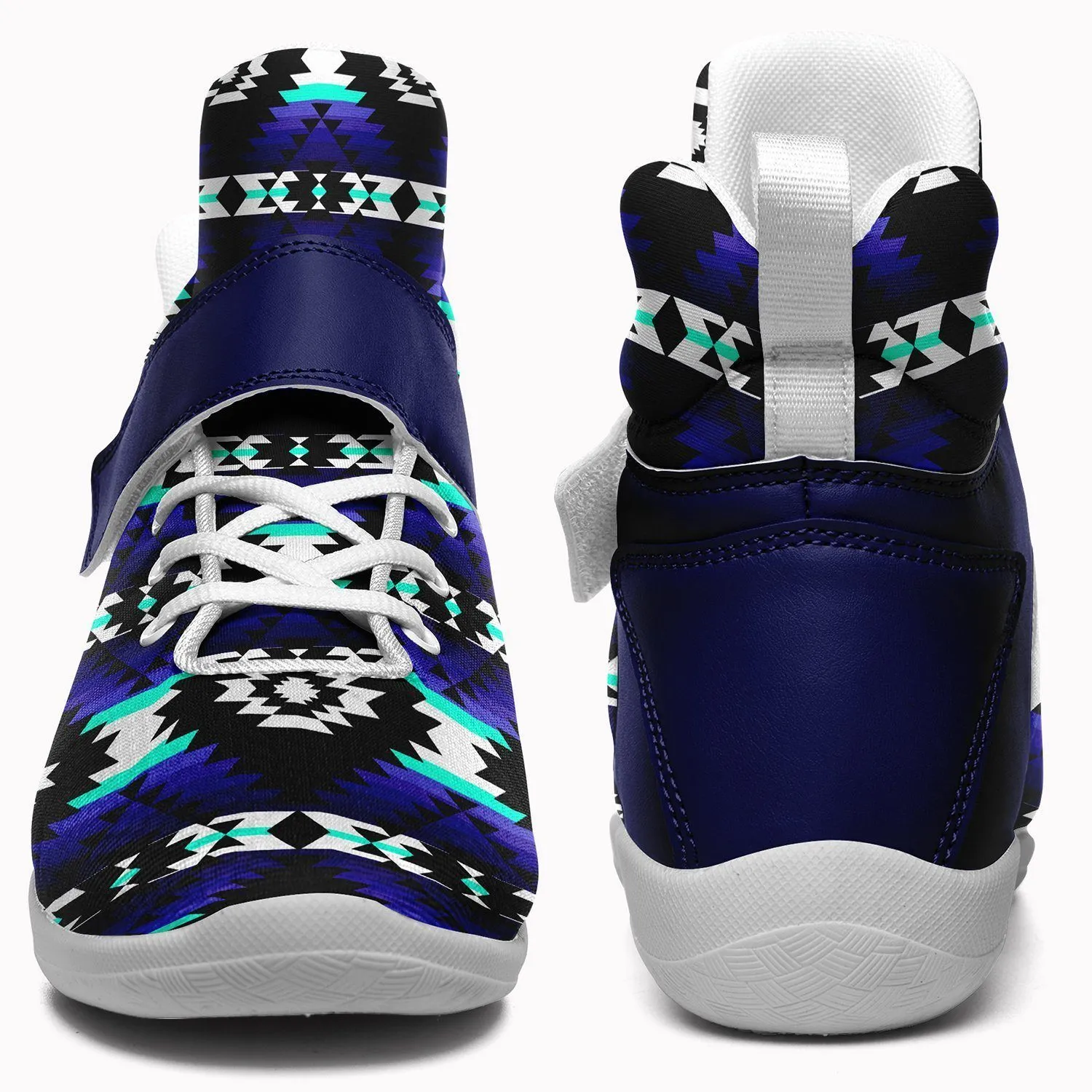 Cree Confederacy Midnight Ipottaa Basketball / Sport High Top Shoes - White Sole