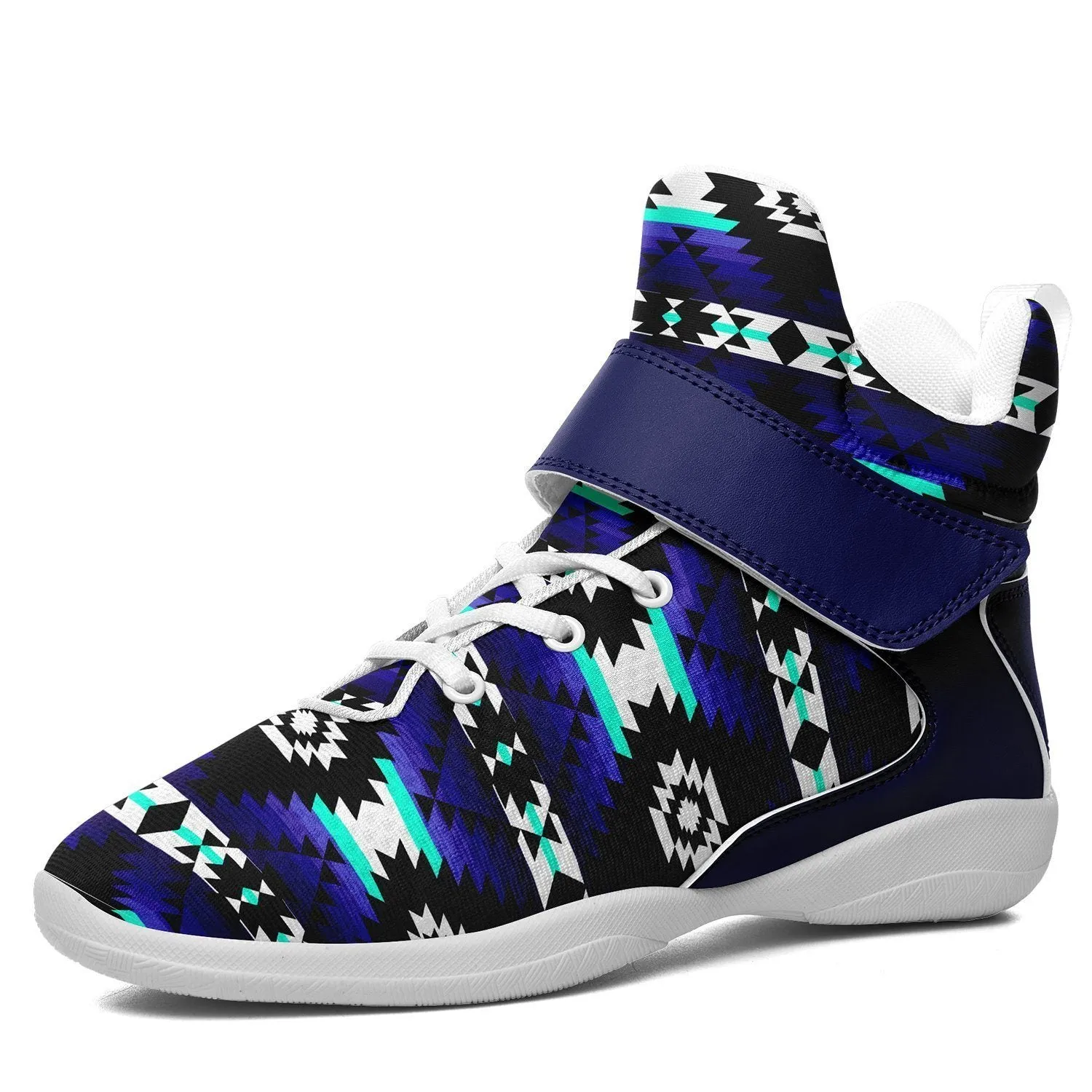 Cree Confederacy Midnight Ipottaa Basketball / Sport High Top Shoes - White Sole