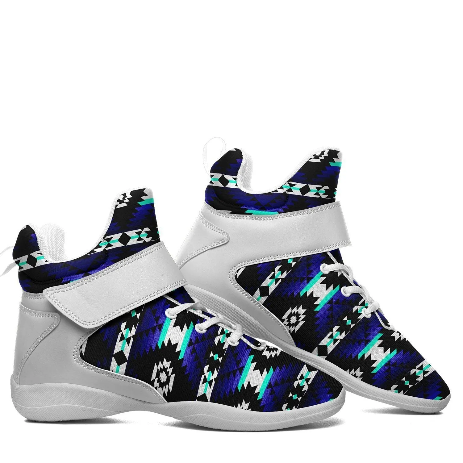 Cree Confederacy Midnight Ipottaa Basketball / Sport High Top Shoes - White Sole