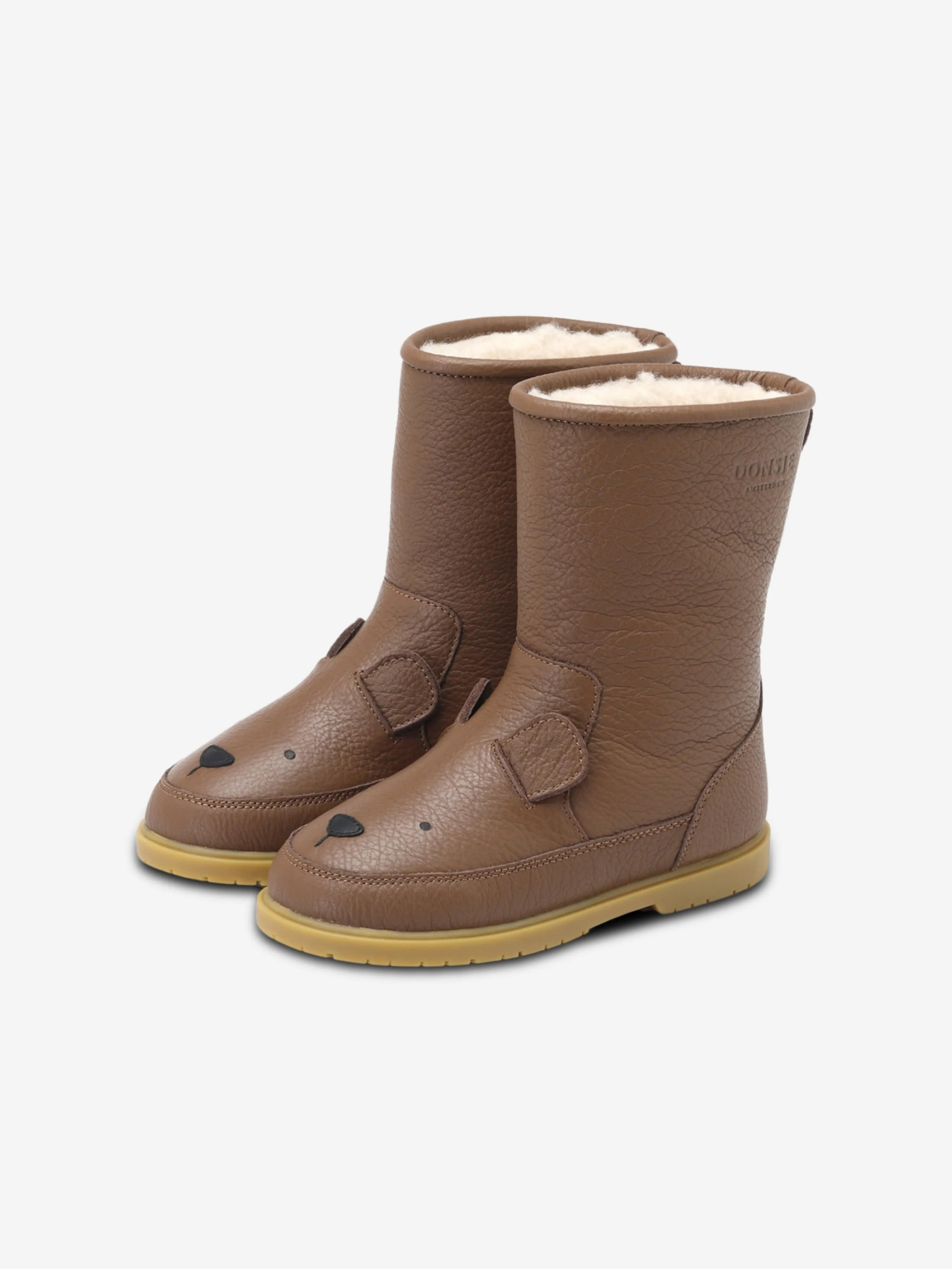 Donsje Kids Wadudu Classic Bear Boots in Brown