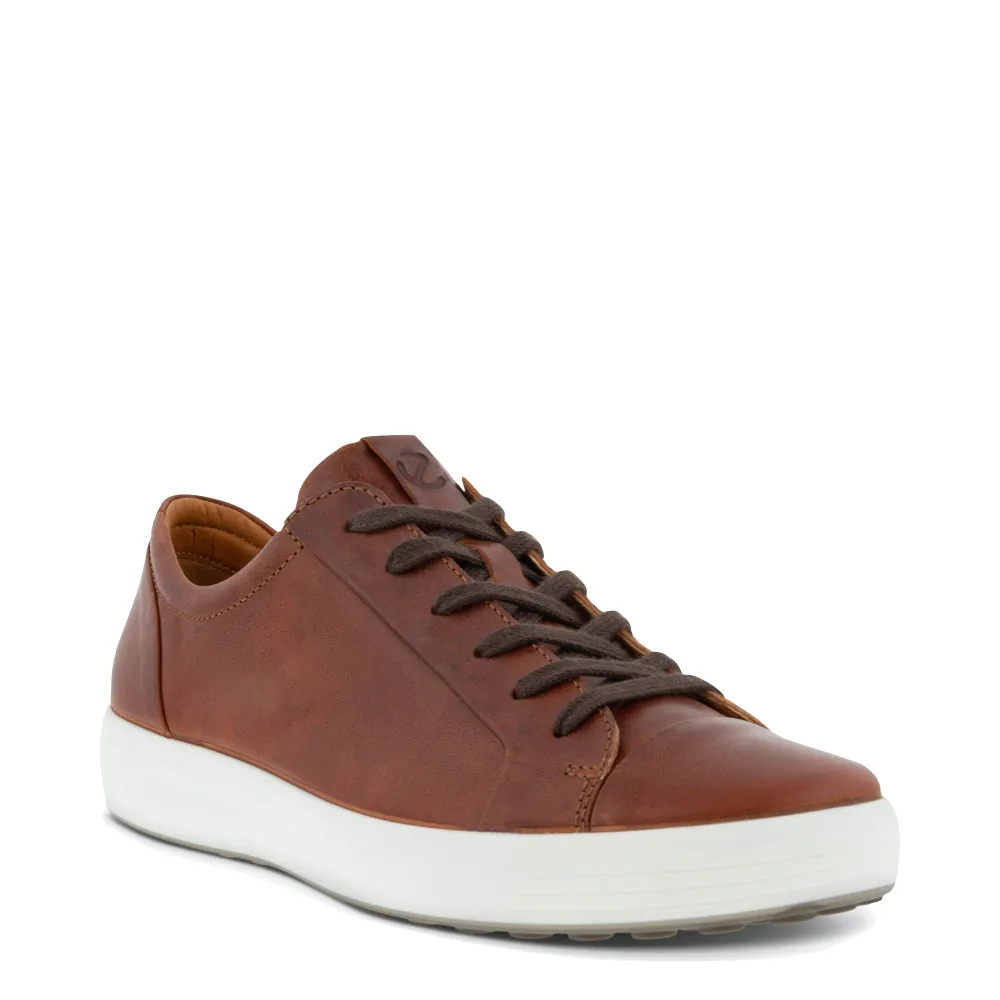 Ecco Men's Soft 7 City Leather Sneaker (Cognac)