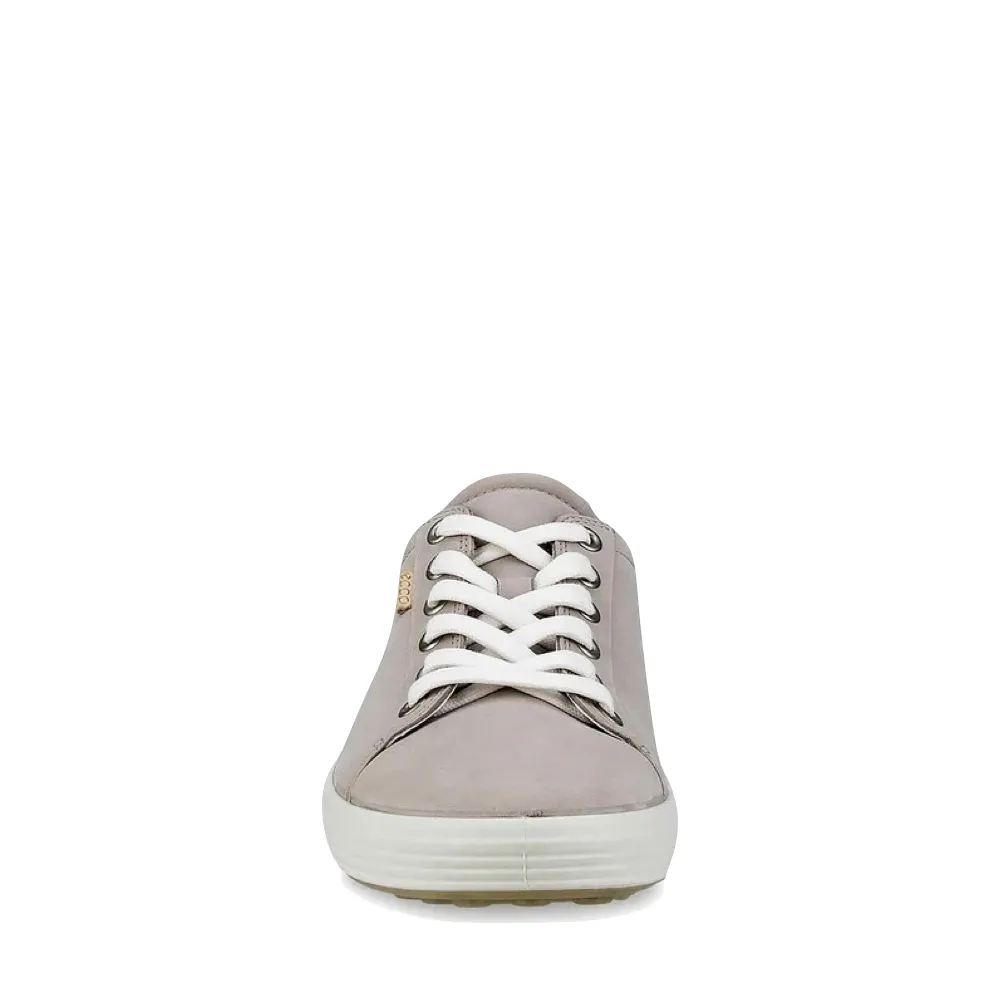 Ecco Women's Soft 7 Suede Lace Sneaker in Grey Rose