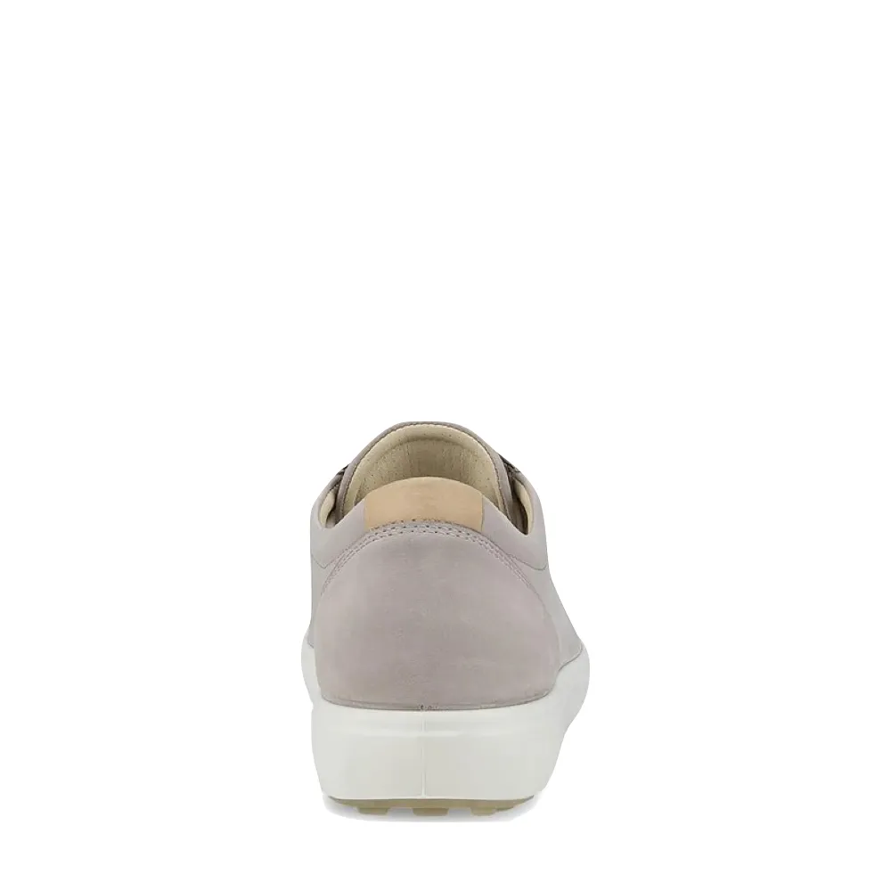 Ecco Women's Soft 7 Suede Lace Sneaker in Grey Rose