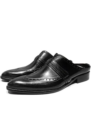 ElegantLux Leather Business Slippers)