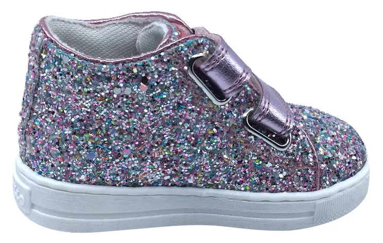 Falcotto Girl's Michael Fashion Sneakers, Rosa Pink Sparkle