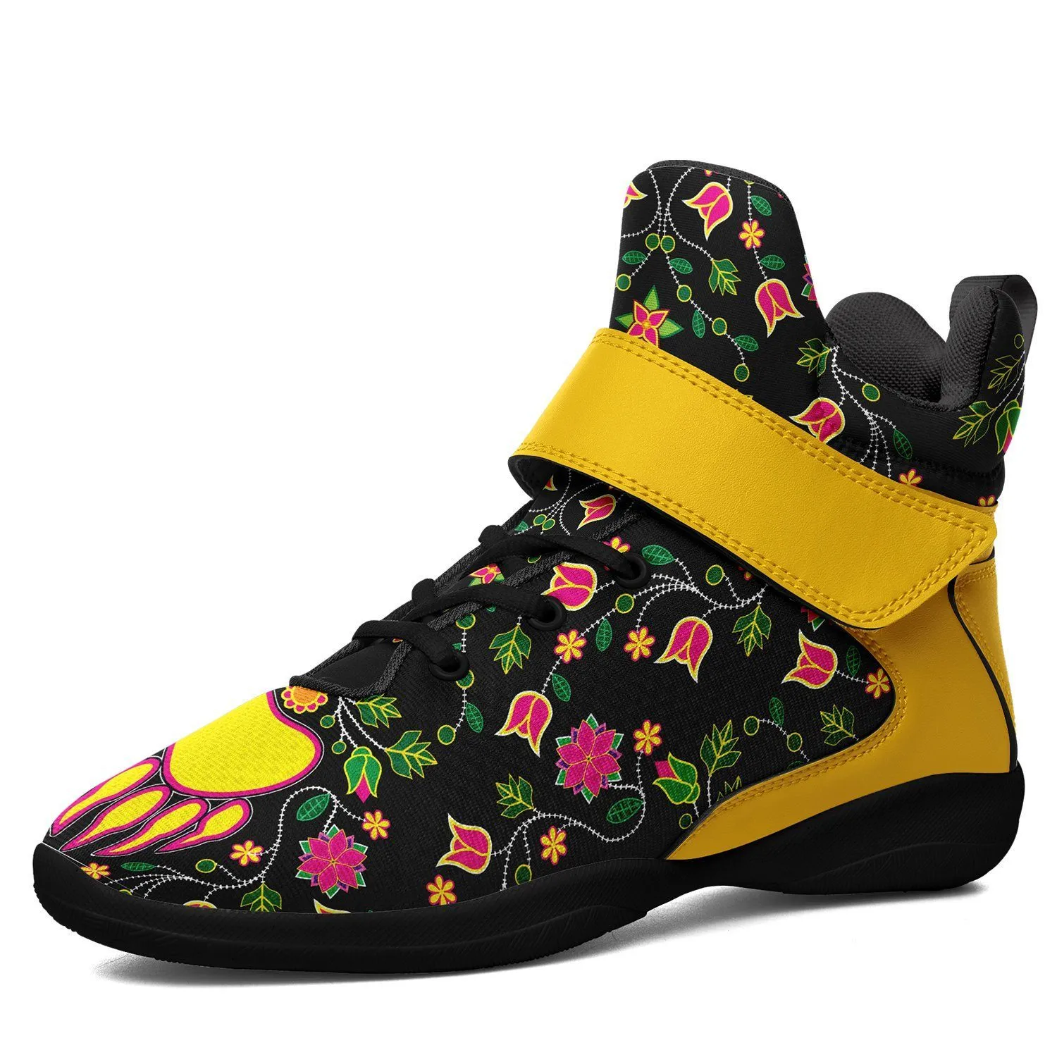 Floral Bearpaw Ipottaa Basketball / Sport High Top Shoes - Black Sole