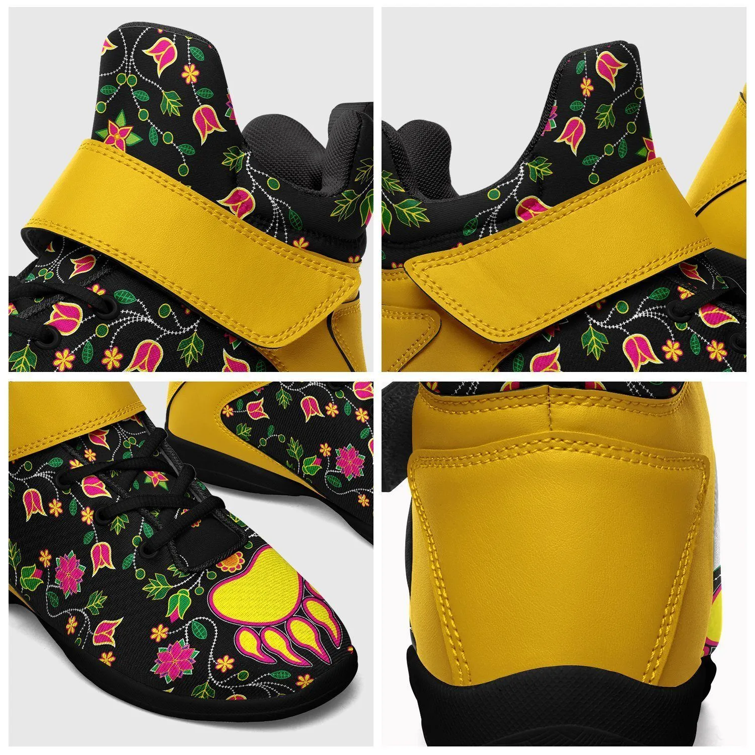 Floral Bearpaw Ipottaa Basketball / Sport High Top Shoes - Black Sole