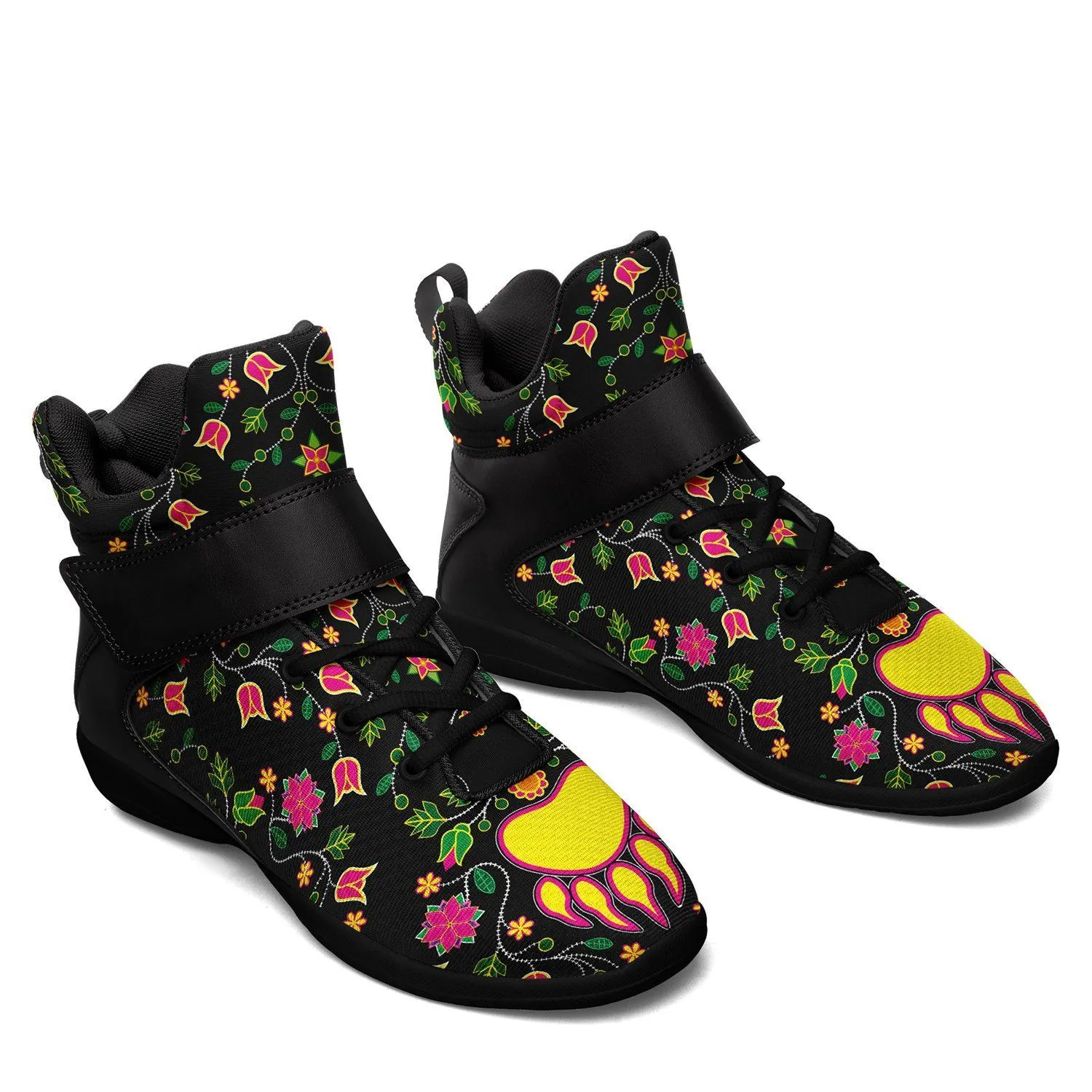 Floral Bearpaw Ipottaa Basketball / Sport High Top Shoes - Black Sole