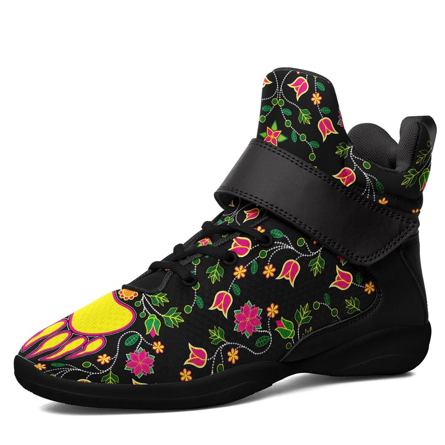 Floral Bearpaw Ipottaa Basketball / Sport High Top Shoes - Black Sole