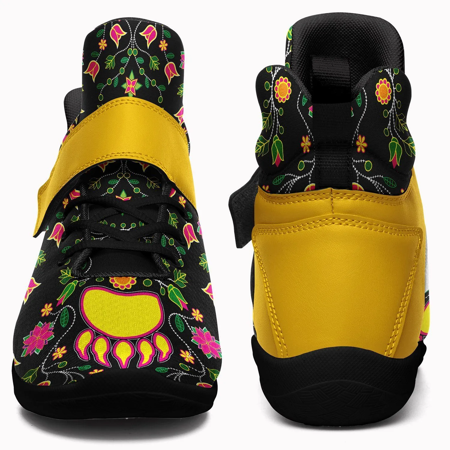 Floral Bearpaw Ipottaa Basketball / Sport High Top Shoes - Black Sole