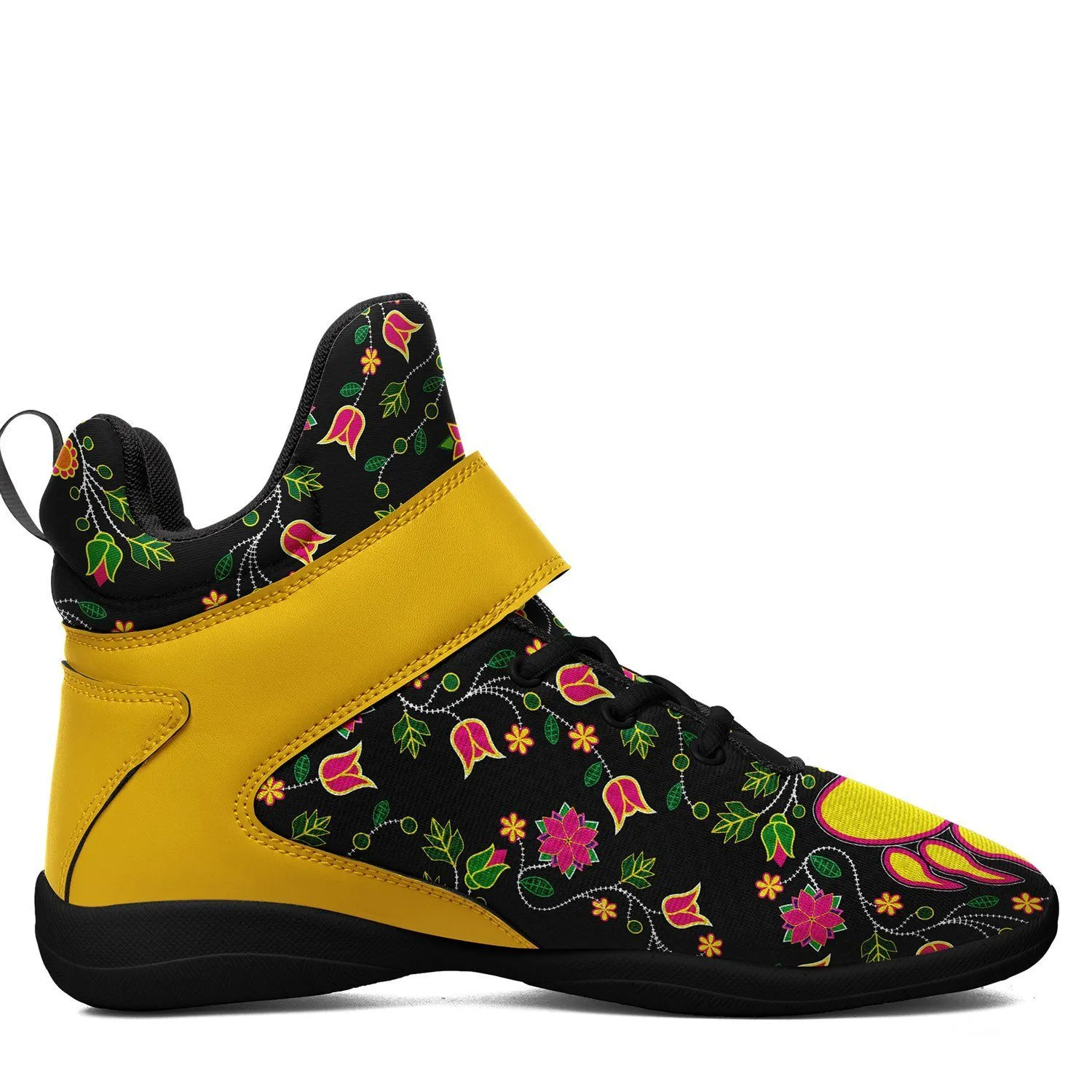 Floral Bearpaw Ipottaa Basketball / Sport High Top Shoes - Black Sole