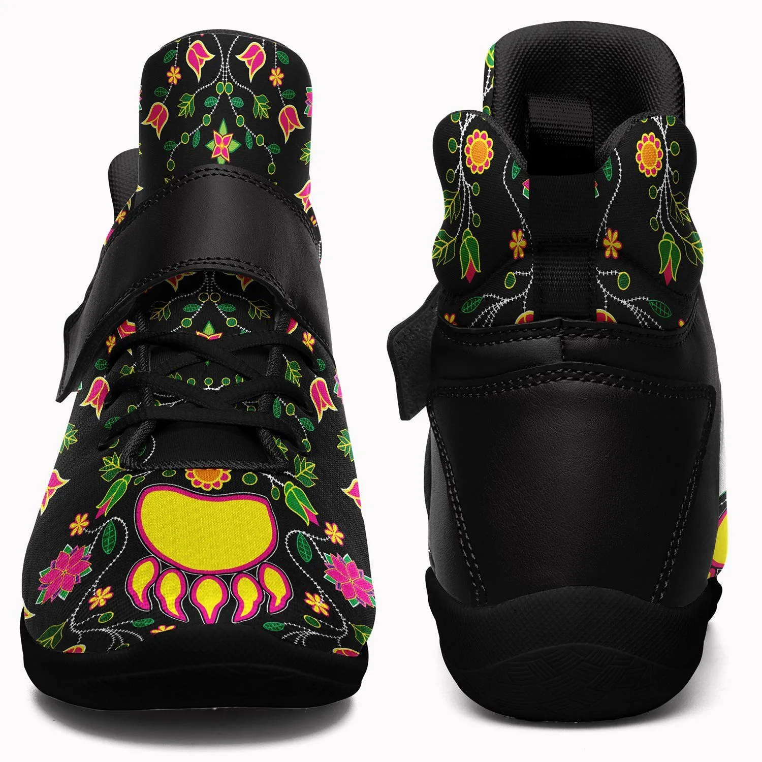 Floral Bearpaw Ipottaa Basketball / Sport High Top Shoes - Black Sole