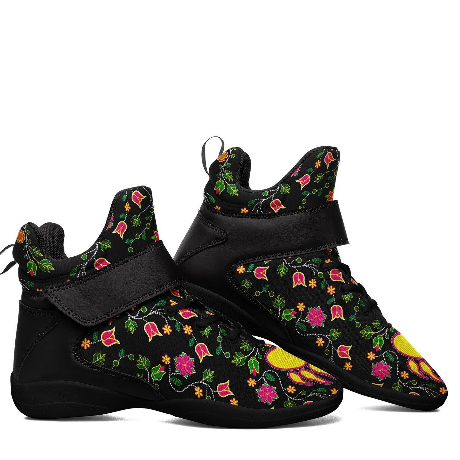 Floral Bearpaw Ipottaa Basketball / Sport High Top Shoes - Black Sole