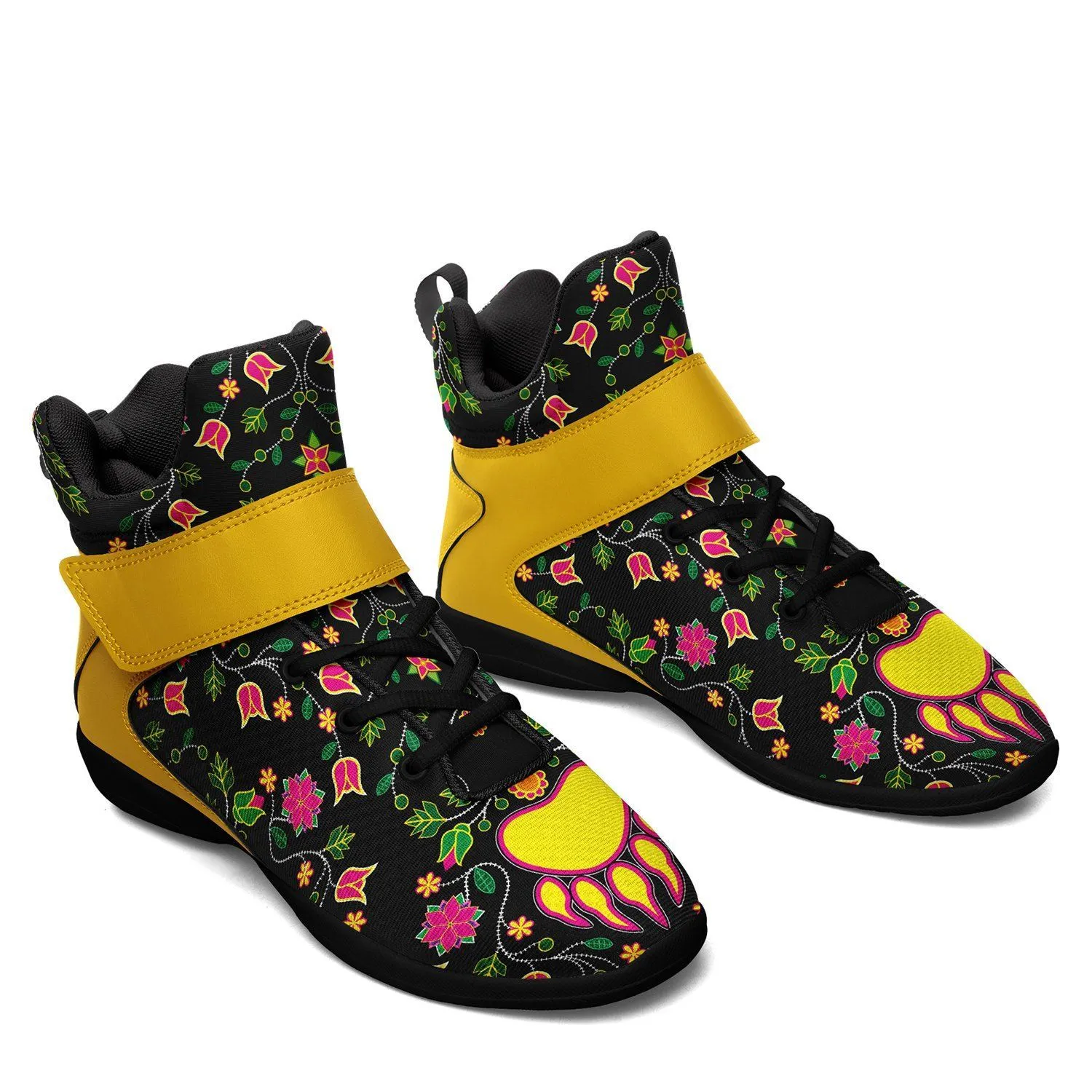 Floral Bearpaw Ipottaa Basketball / Sport High Top Shoes - Black Sole