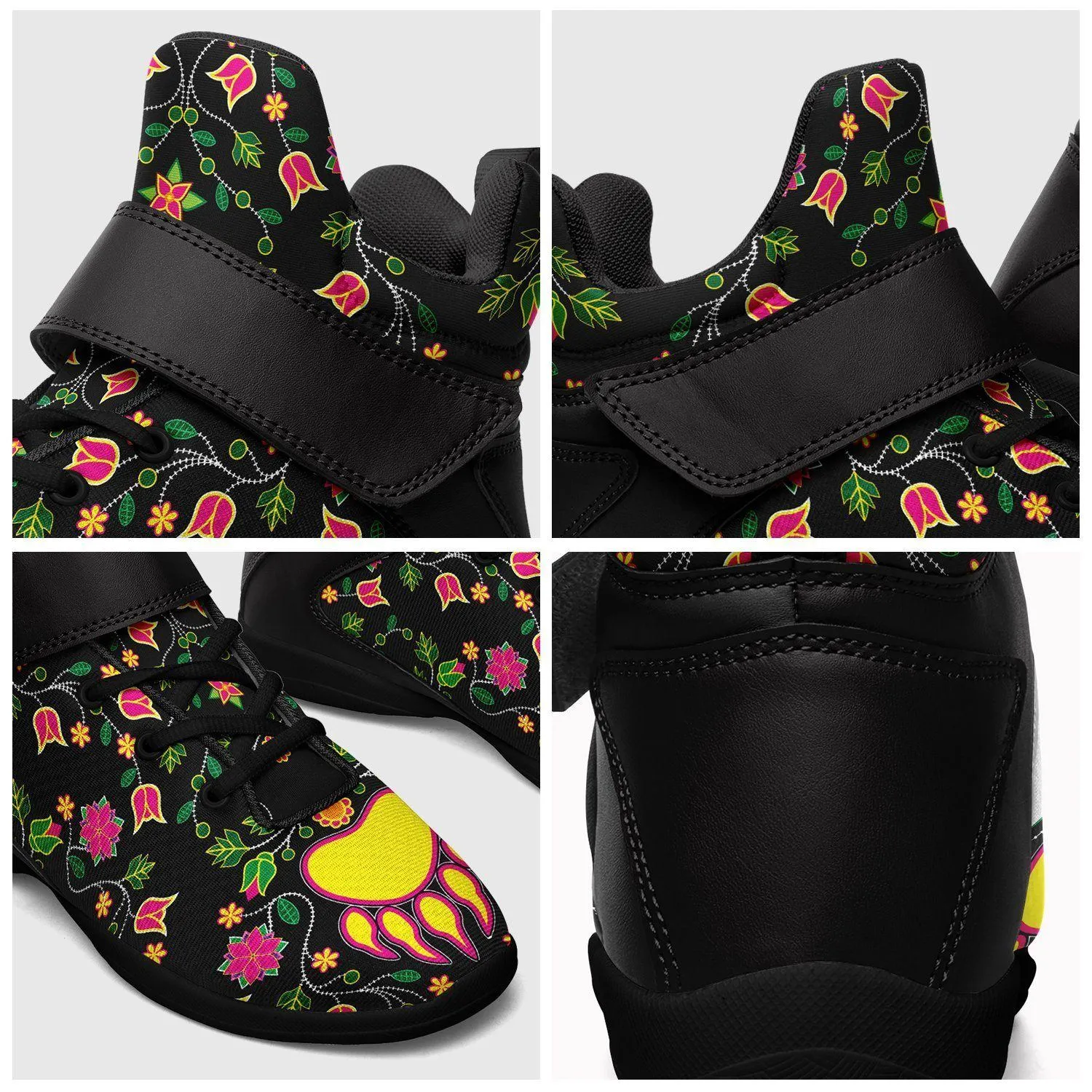 Floral Bearpaw Ipottaa Basketball / Sport High Top Shoes - Black Sole