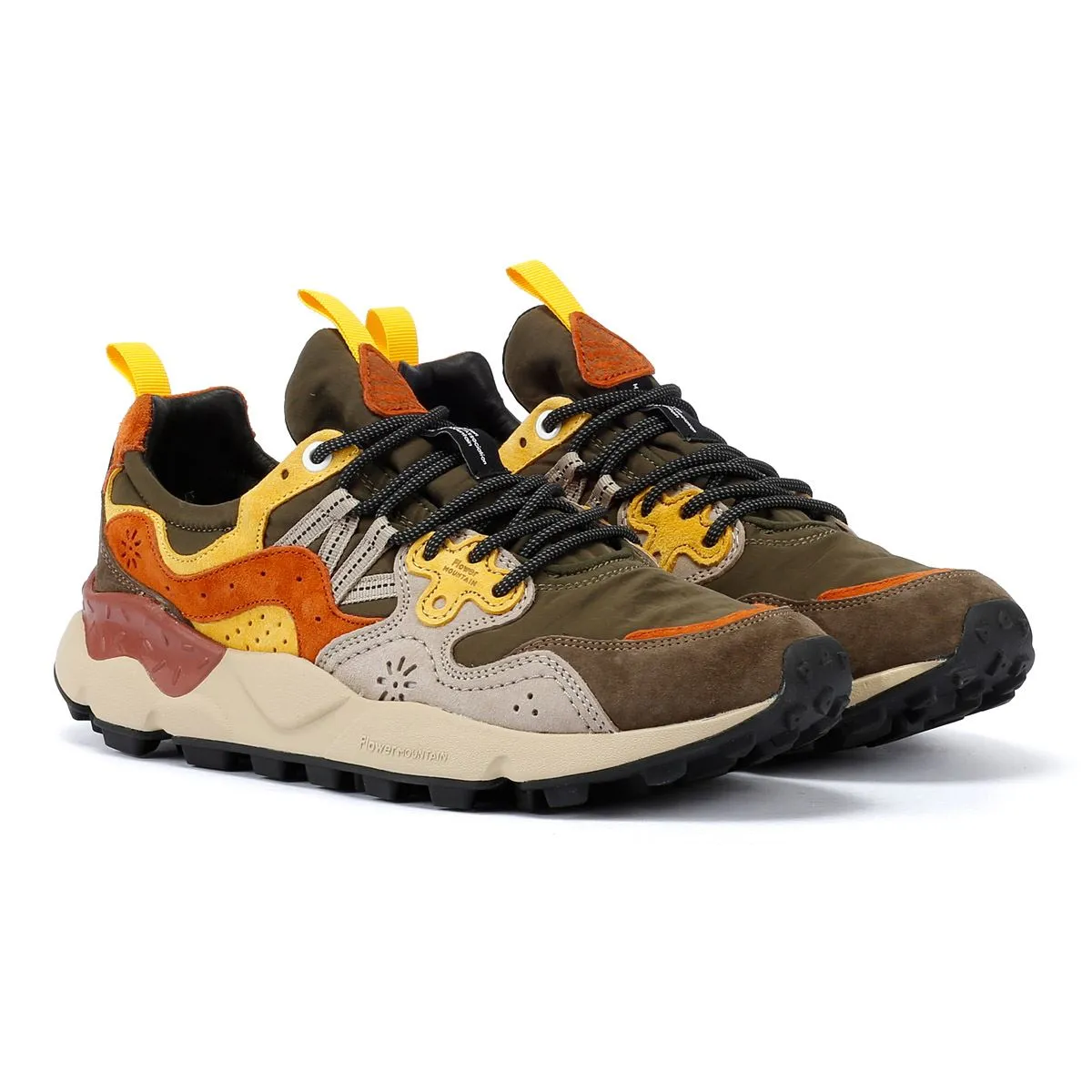 Flower Mountain Yamano 3 Suede Men's Grey/Yellow Trainers