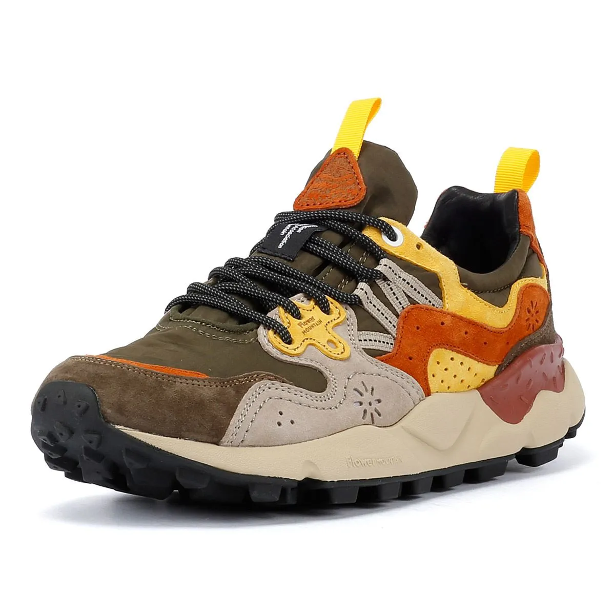 Flower Mountain Yamano 3 Suede Men's Grey/Yellow Trainers