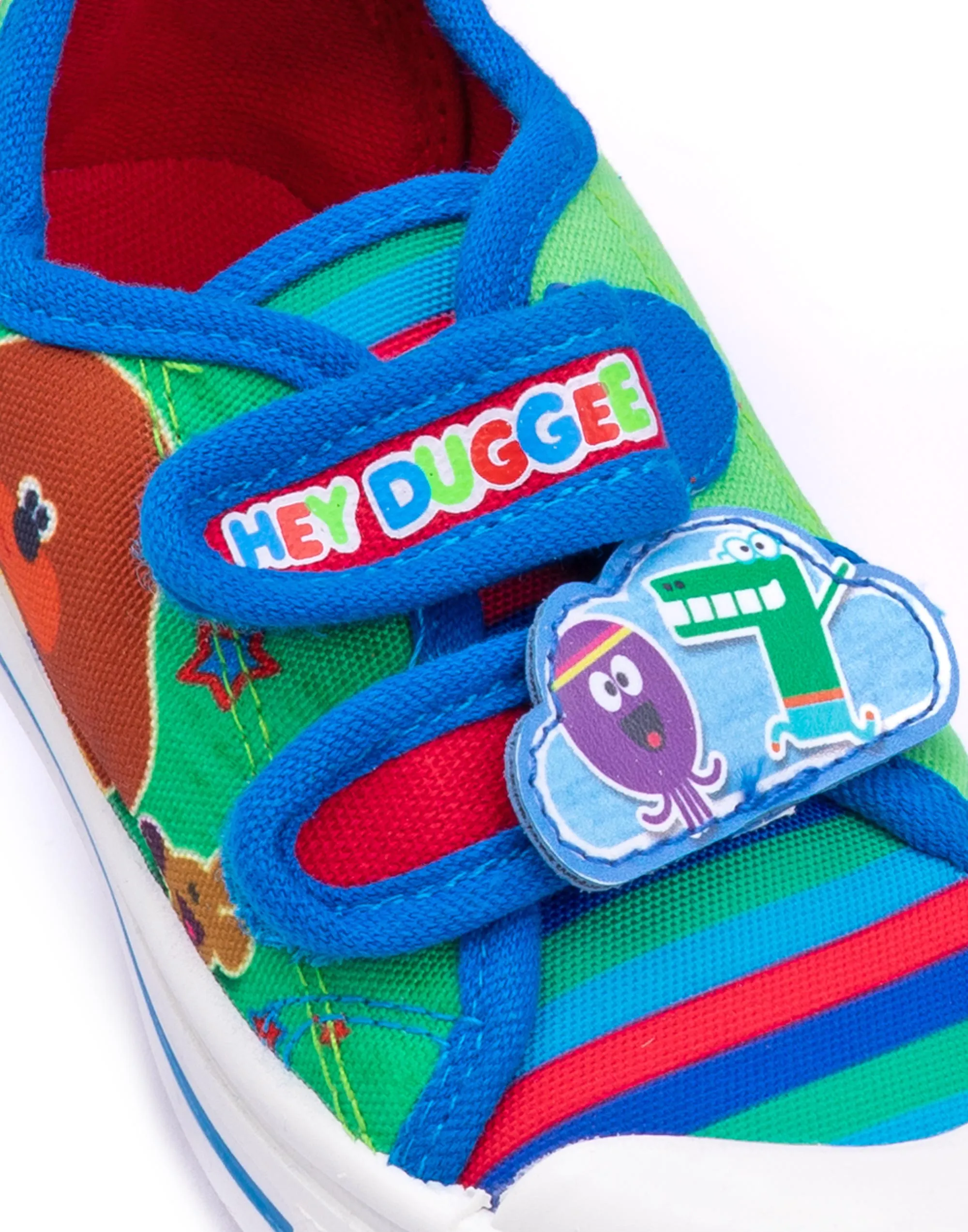 Hey Duggee Squirrel Club Green Boys Trainers Kids Canvas Shoes