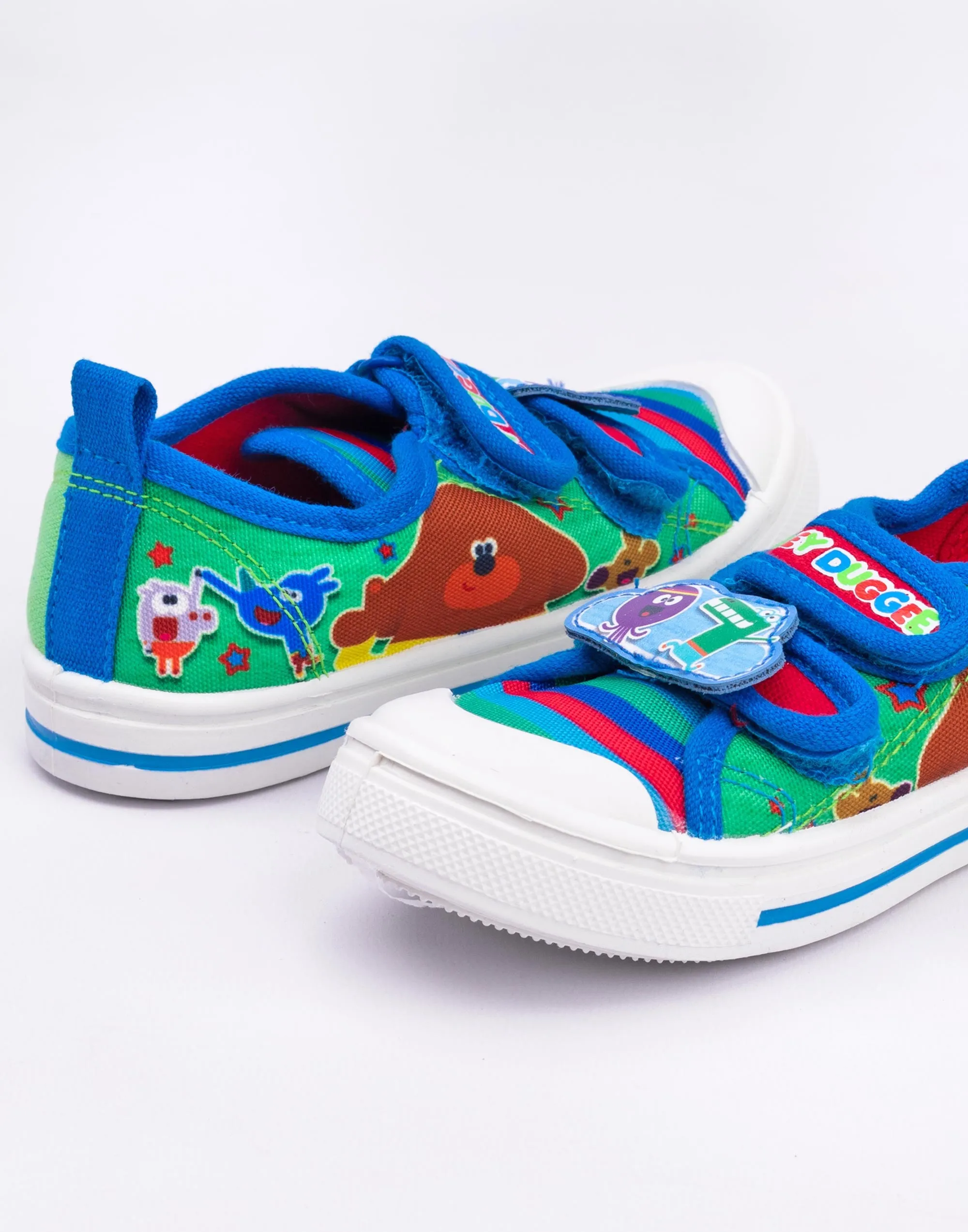 Hey Duggee Squirrel Club Green Boys Trainers Kids Canvas Shoes