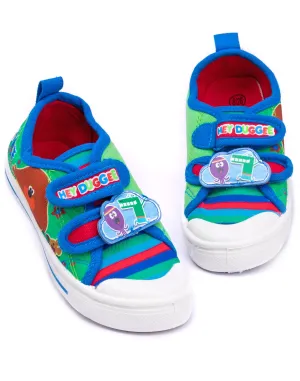 Hey Duggee Squirrel Club Green Boys Trainers Kids Canvas Shoes