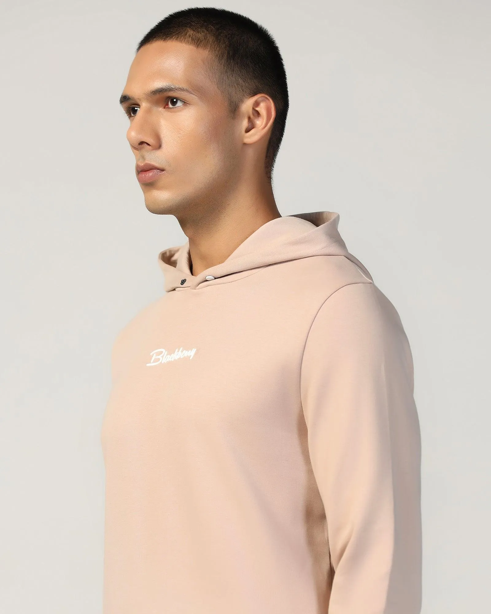 Hoodie Beige Solid Sweatshirt - Snape