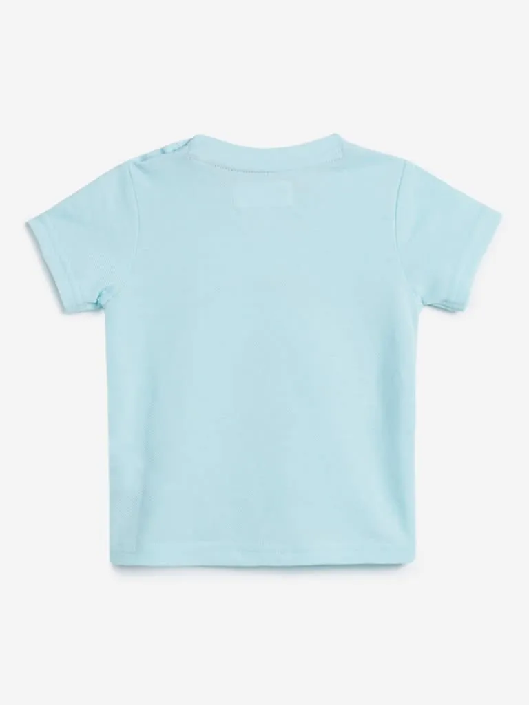 HOP Baby Light Aqua Nautical Print T-Shirt