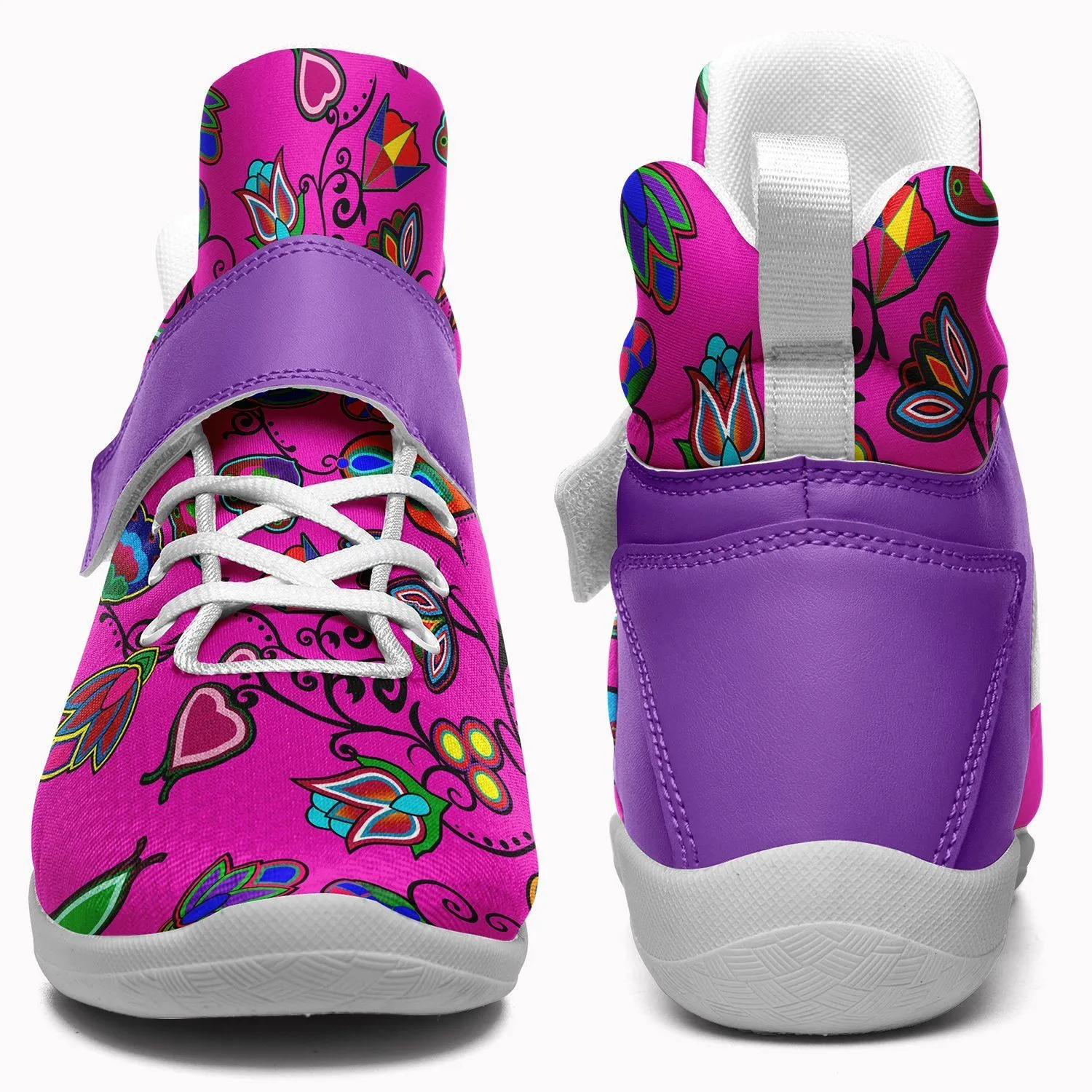 Indigenous Paisley Ipottaa Basketball / Sport High Top Shoes - White Sole