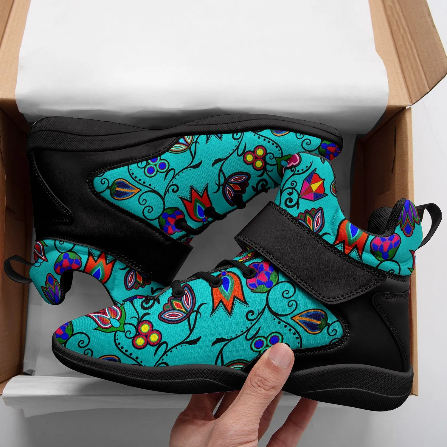 Indigenous Paisley Sky Ipottaa Basketball / Sport High Top Shoes