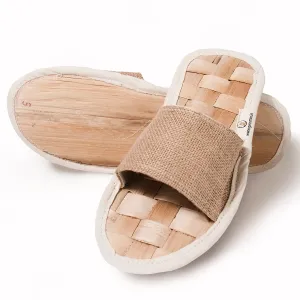 Indoor slippers- banana waffle  | open toe slidders