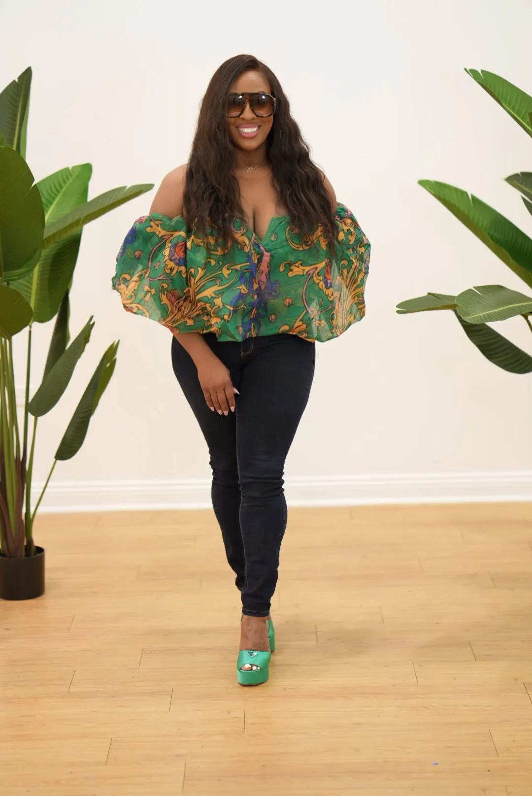 Kharyn Green Off Shoulder Perfect Fit Collection